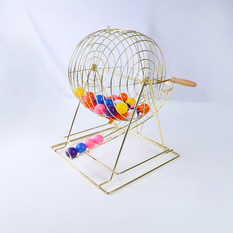 跨境bingo大型搅珠机转盘宾果机乒乓球金摇奖机 选号器摇奖机手摇