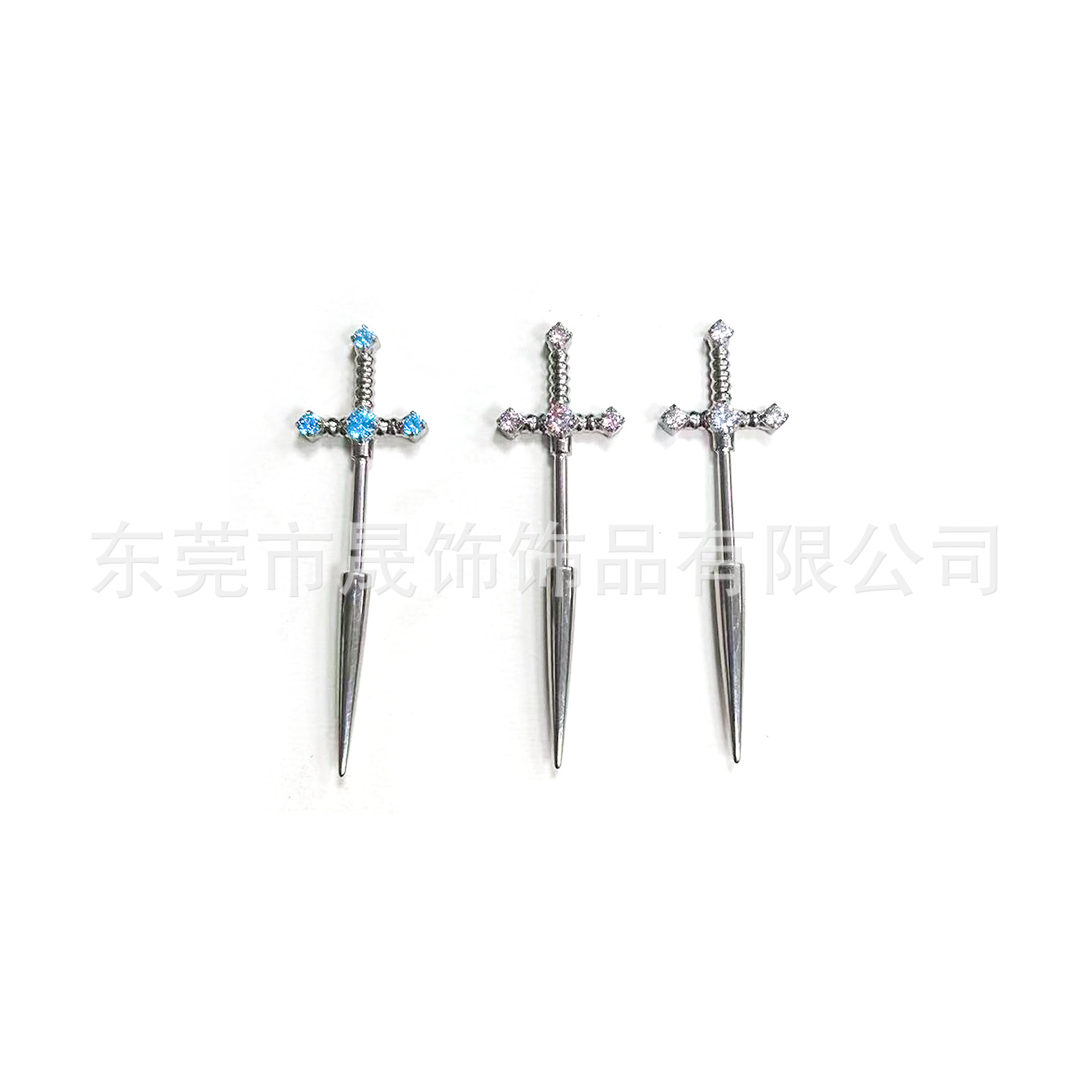 F136 Titanium Alloy 圣剑 Ear Stud Studded 5A Cubic Zirconia Tragus 钉恶魔钉G23 Titanium Internal Thread Piercing Jewelry