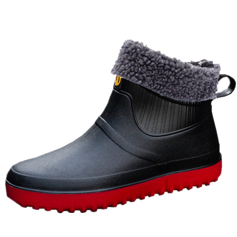 Moda Botas de lluvia de media pantorrilla para hombres al aire libre verano juvenil zapatos impermeables Meituan para llevar zapatos de goma Botas de lluvia de invierno de moda