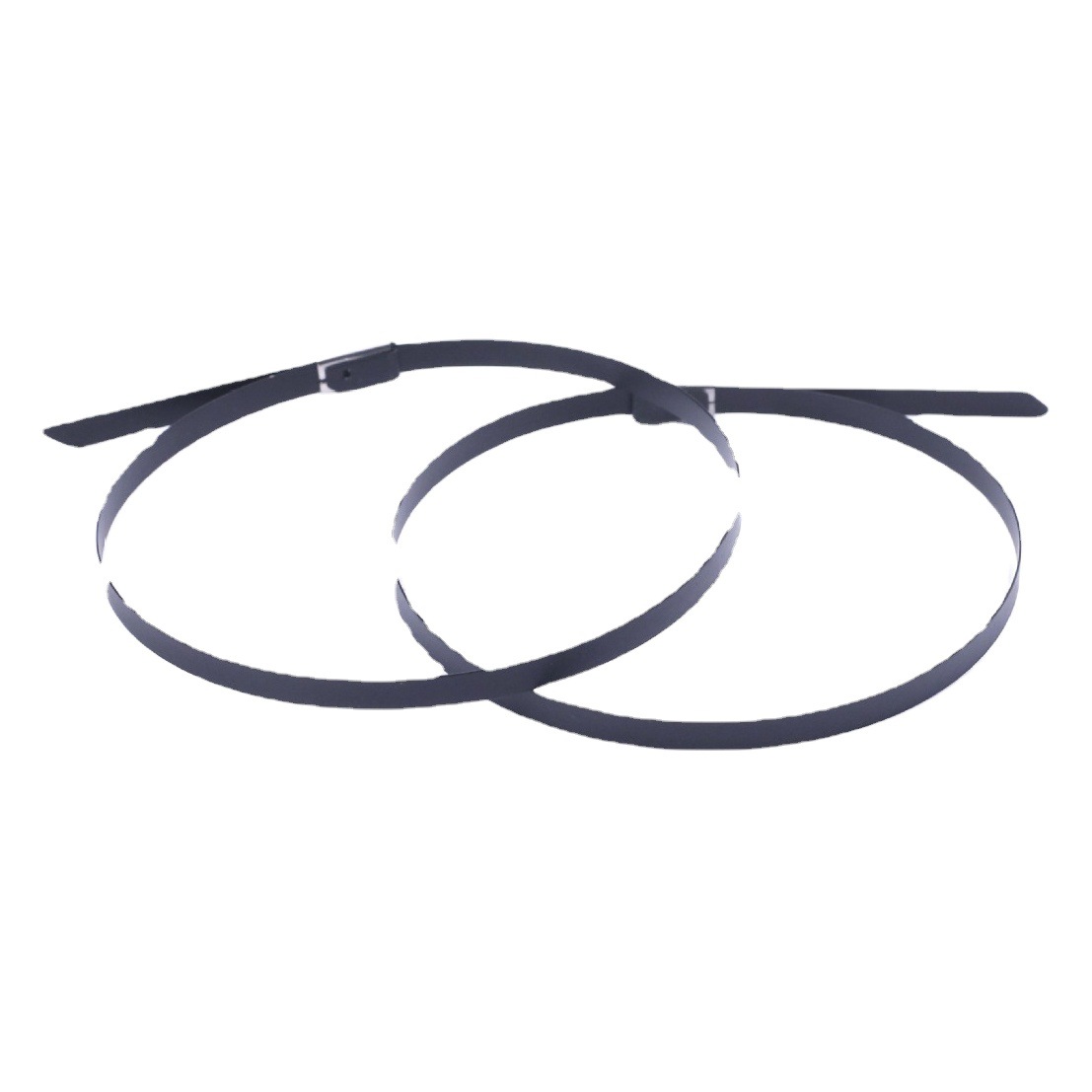 304 de plástico rociado de acero inoxidable de la atadura de cables 4,6*300 negro metal de la atadura de cables