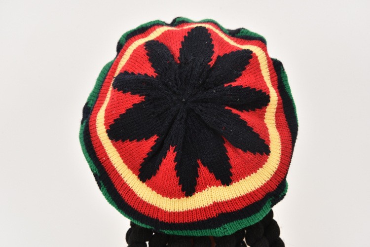 Halloween reggae sombrero Jamaica Sombrero Loco Rock sorpresa peluca boina de Halloween punto octogonal sombrero