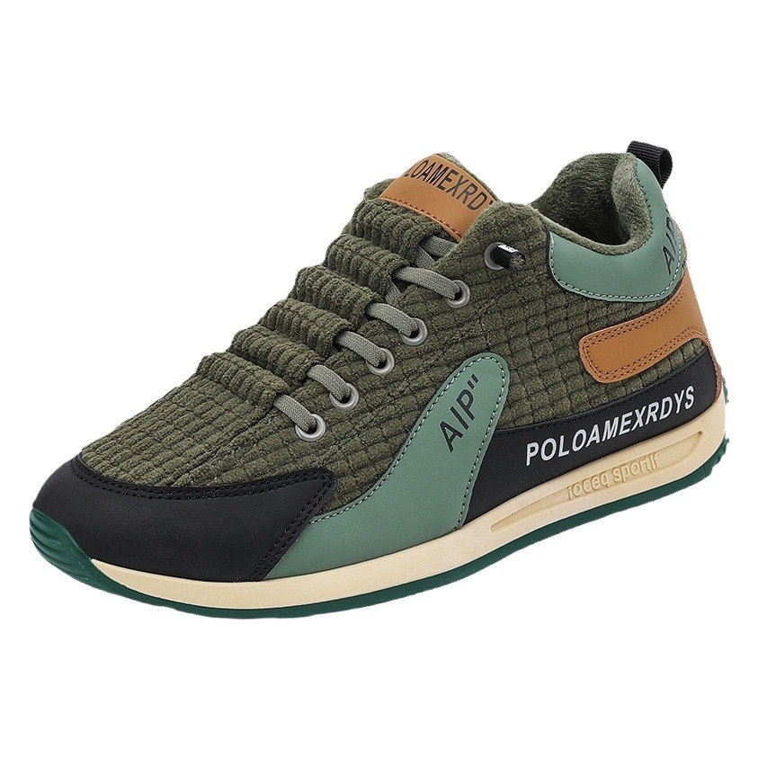 Zapatos Populares para Hombre 2025, Nuevos Zapatos de Pana Modernos, Cálidos, Casuales, Deportivos, para Otoño e Invierno, Estilo Forrest Gump