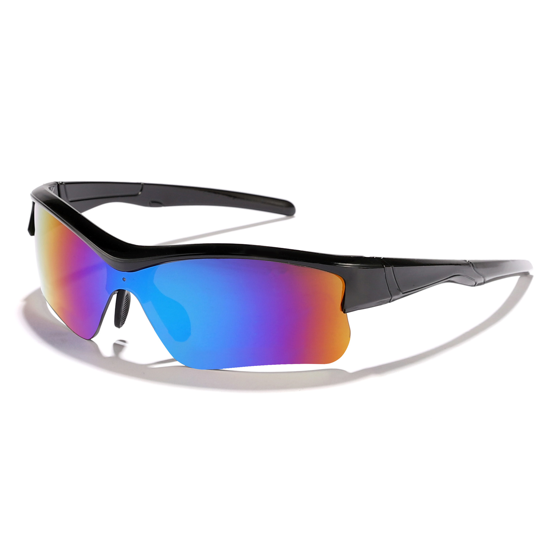 Gafas a prueba de viento de ciclismo al aire libre de colores de medio marco para niños, gafas de sol de sombra de hip-hop personalizadas para niños y niñas