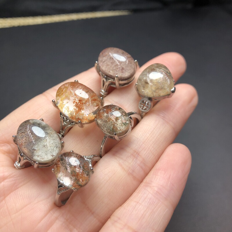 Natural color ghost ring copper support inlay fashion atmosphere exquisite beauty women can cross-border wholesale can be retail