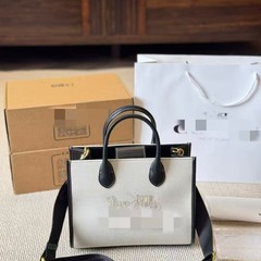 帆布皮革拼接女士手提斜跨包包自有品牌包包YM-627