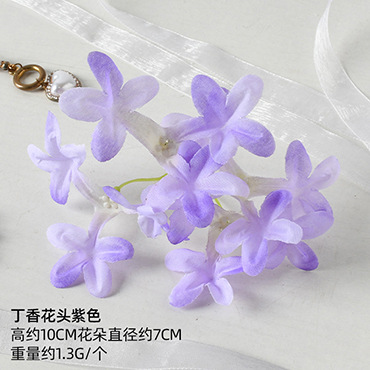 Simulación de flores falsas flores púrpura estilo Monet material DIY para la boda flor de broche flor flor flor flor de decoración diseño de guirnaldas