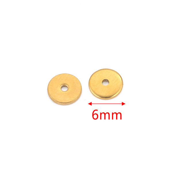 Acero inoxidable espaciador cuentas joyería hacer PVD 18K chapado en oro perlas sueltas DIY joyería suministros junta accesorios espaciador