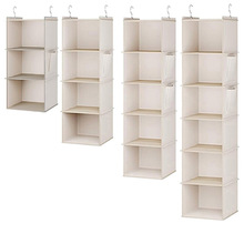 衣柜收纳竹片多层收纳挂袋防尘无纺布悬挂式收纳整理袋衣物储物袋