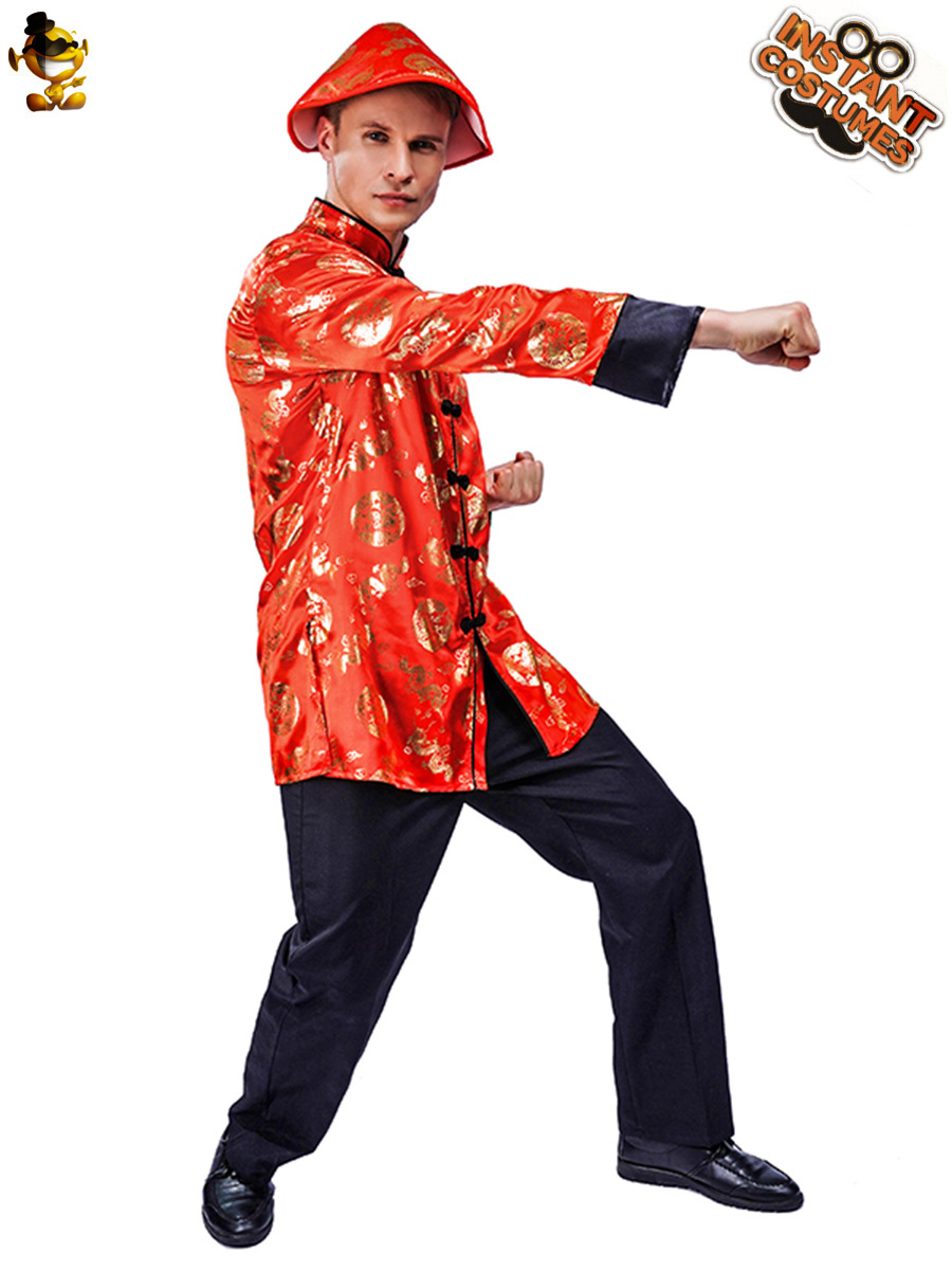 Halloween gran macho rojo Tang traje hanfu Cosplay disfraces cos etapa rendimiento ropa de fiesta