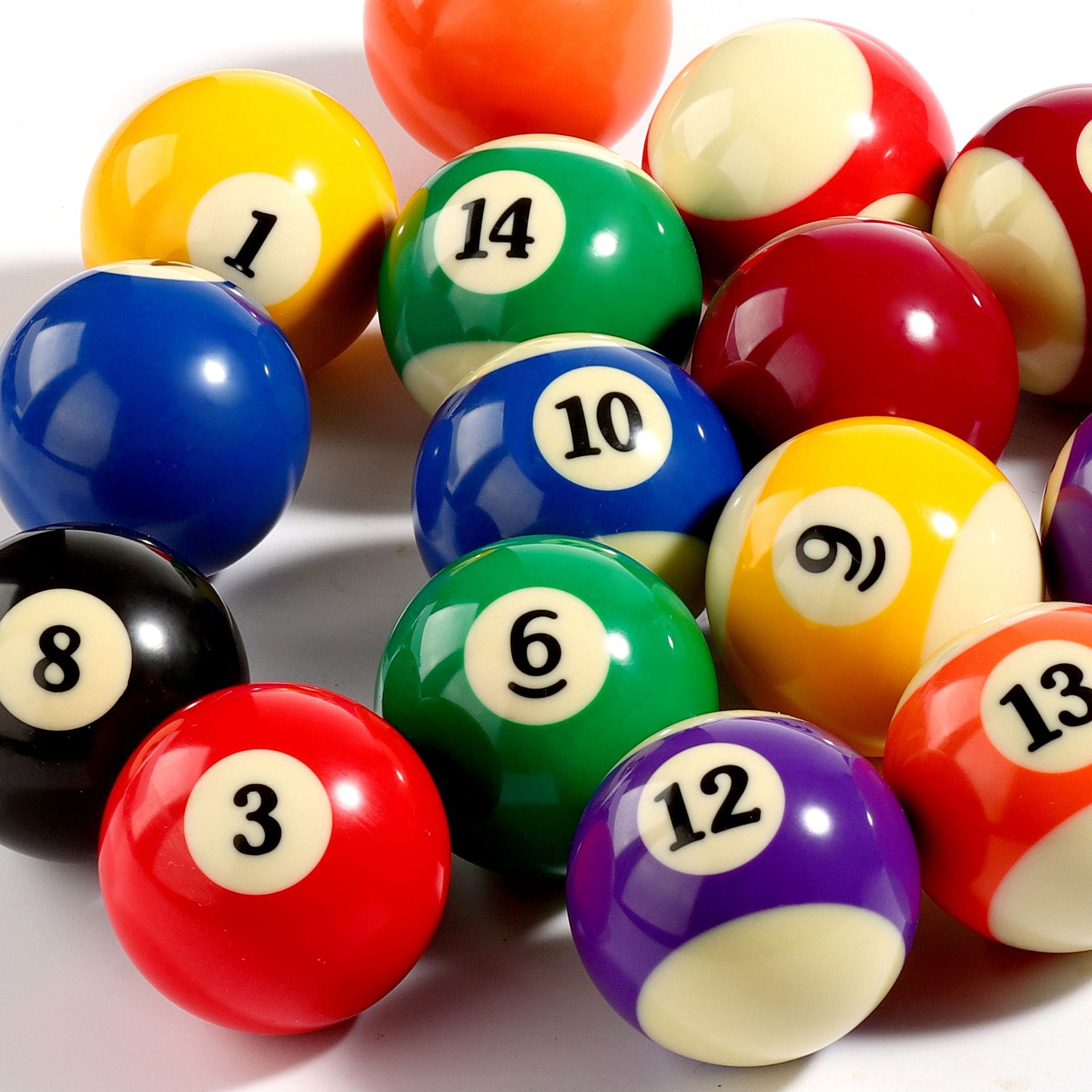 台球散球57.2MM台球散球单颗台球子桌球美式十六彩散球散卖厂家