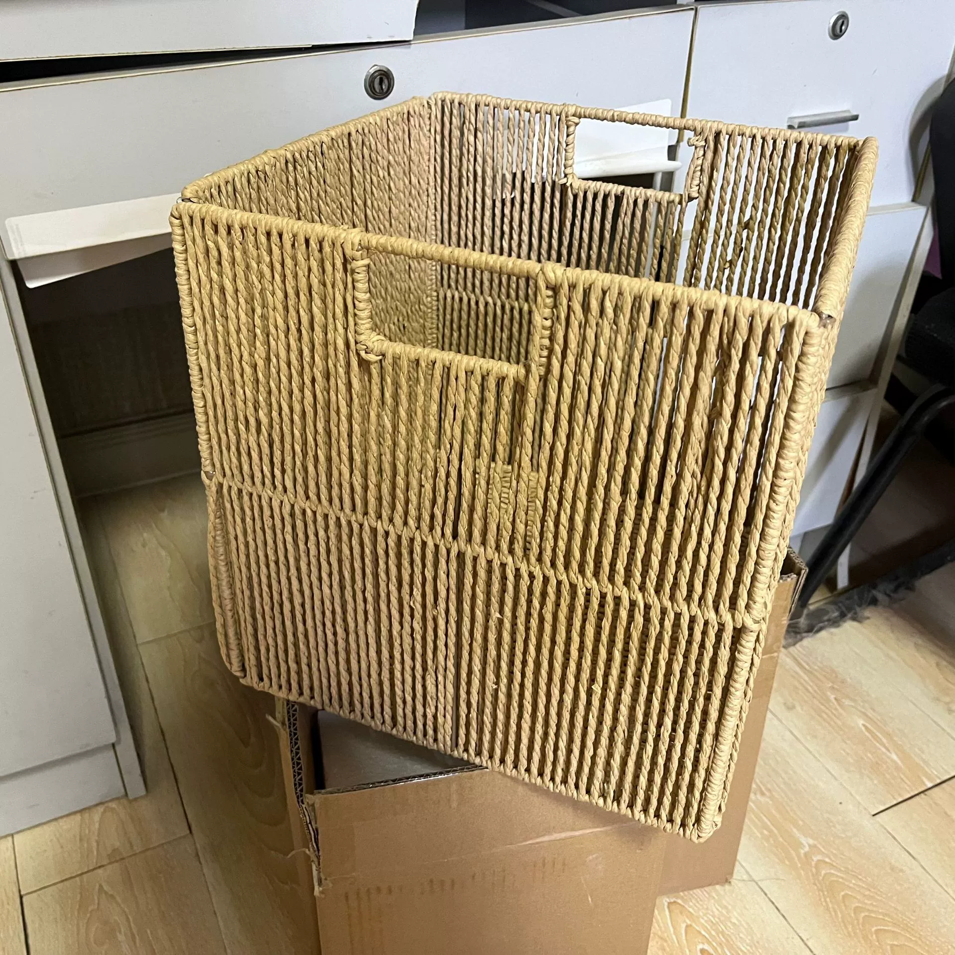 (Cross-border trading), folding laundry basket, woven storage system, storage basket, Amazon