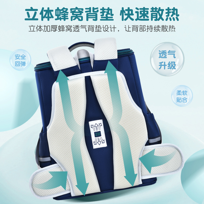 La nueva versión mejorada de Sesame Baby de la mochila escolar de protección de la columna para estudiantes de primaria, mochila ligera de gran capacidad y alto valor para mujeres y hombres