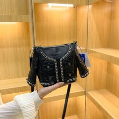 高級感鏈條菱格包包女新款復古小眾設計單肩斜挎包外貿衣服包批發