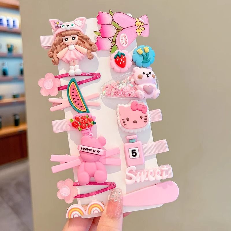 Cutie Kids Hairpin Set Coreano Baby Broken Hairpin Girl Back Brain Hairpin tocado de dibujos animados conejo frange clip