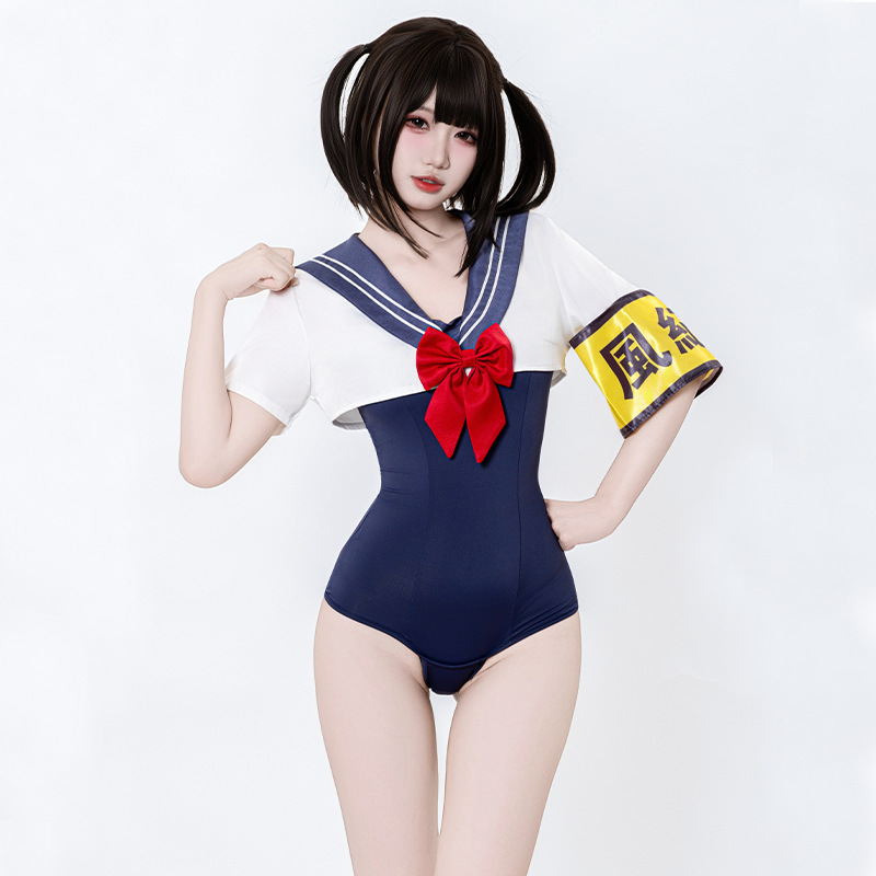 Original Japanese-Style School Swimsuit Retro School Swimwear Anime-Inspired Cosplay Costume Original Japanese-Style School Swimsuit Retro School Swimwear Anime-Inspired Cosplay Costume