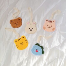 INS韩系小熊挂件幼儿园防丢姓名牌宝宝名字书包挂饰行李牌钥匙扣