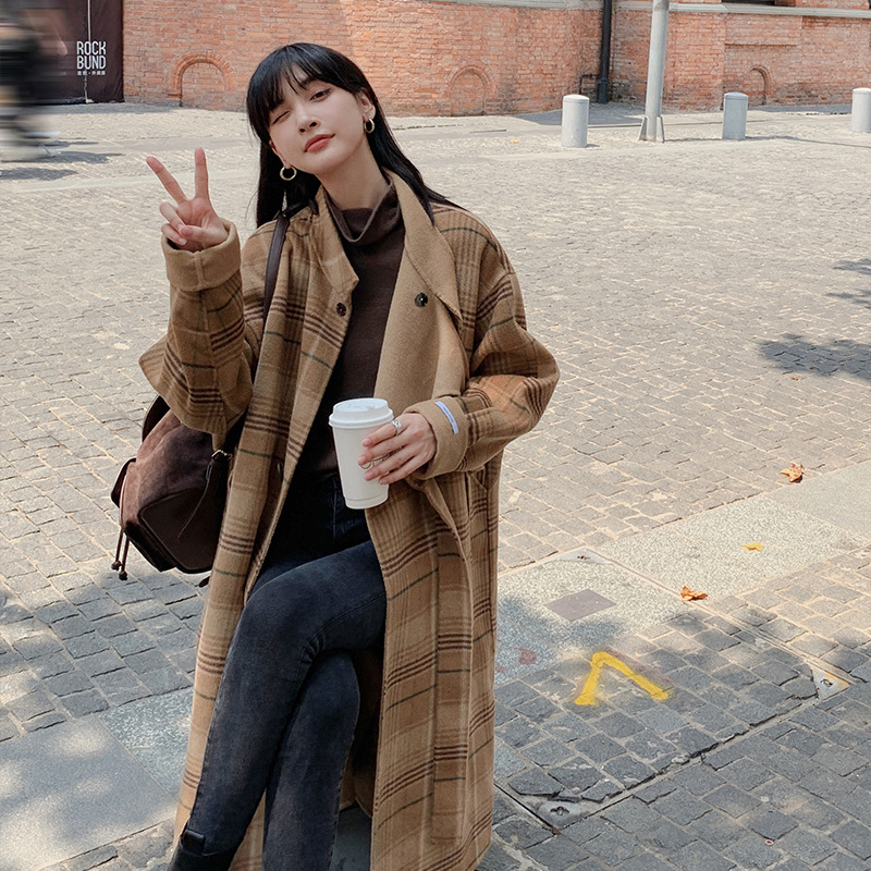Plaid Long Coat Image 4