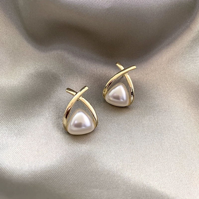 Ювелирные серьги из жемчуга, модная серебряная игла, городской стиль, простой и элегантный дизайн, образец серебра 925, стиль высокого качества
