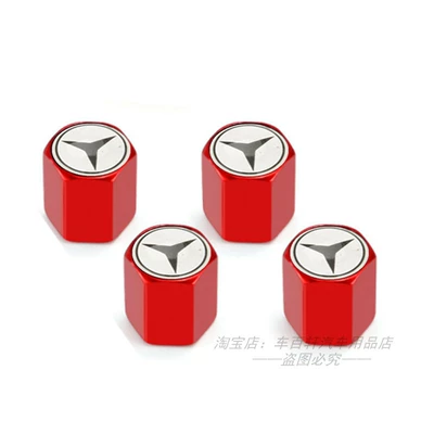 valve GLS decorative car tire - aluminum-alloy-red-white-base-with-black-markings-4-pieces