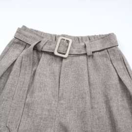 阔腿裤女春夏新款高腰直筒裤小个子垂感拖地灰色西装长裤