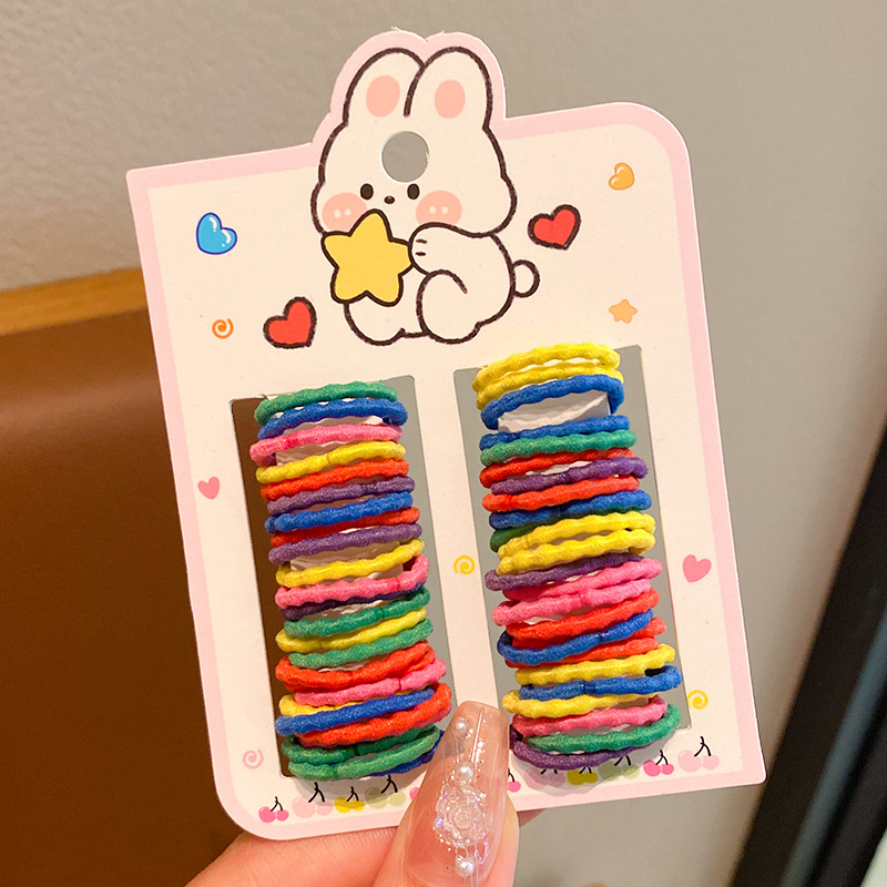 Correa de goma coreana para niños pulgar anillo de cabello para niñas corda de cabello para bebés pequeños corda de cabello para niños pequeños