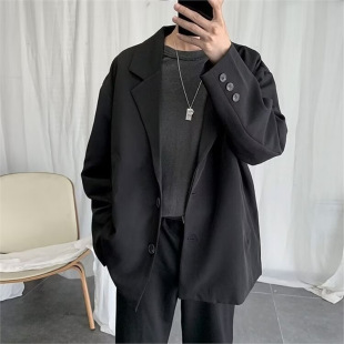 531 Suit Men's Spring New Black Korean Style Trendy Single Suit Jacket Spring and Autumn Men's Solid Color Casual Suit
