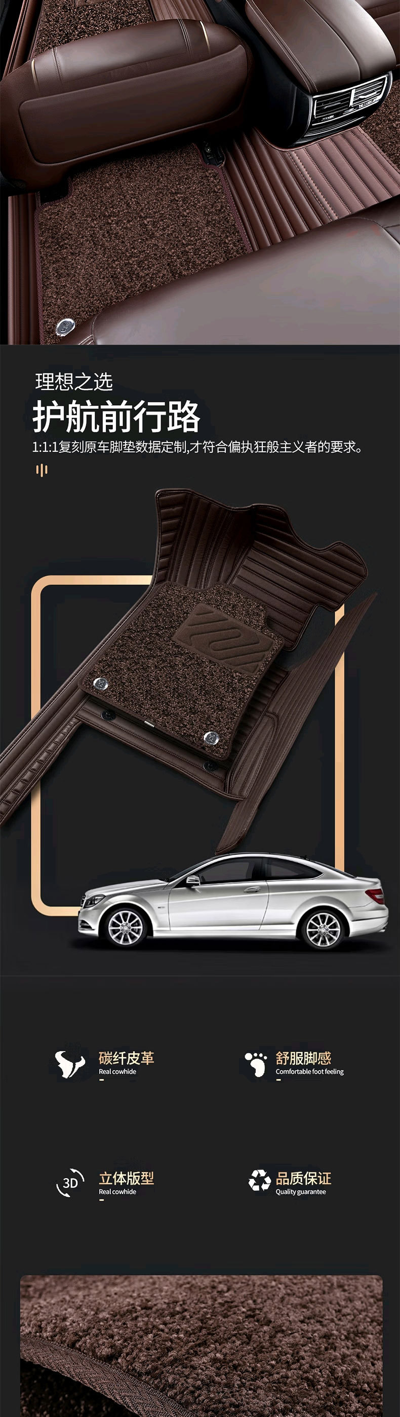 Car Floor Mats, Special Car Mats, Double-Layer Fully Surrounded Floor Mats, Dirt-Resistant and Wear-Resistant, Car Floor Mats, Customized by Manufacturers