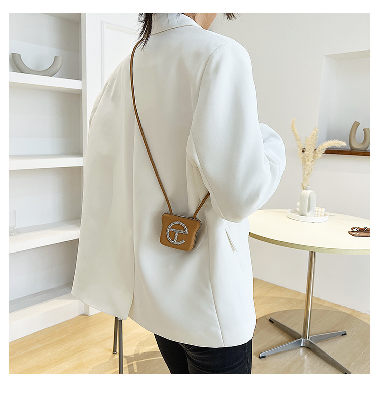 Women's Mini Pu Leather Solid Color Fashion Square Lock Clasp Crossbody Bag display picture 3