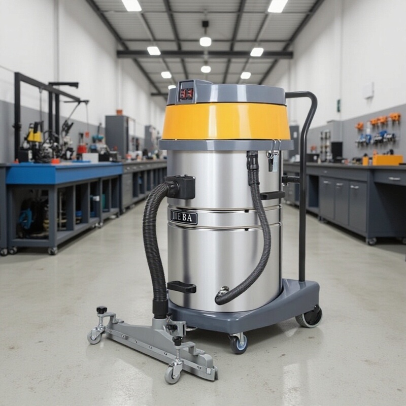 Jieba BF590 Industrial Vacuum Cleaner Suction Machine 70L High Power Wet and Dry Commercial with Front Sleeve 2000W