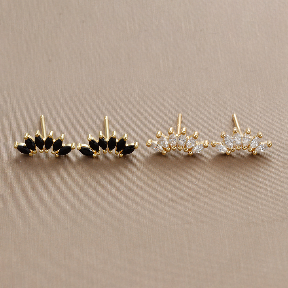 6g Weight 18K Gold Plated Plating Material Zircon Inlay Material Ear Studs Classification 1 Pair Quantity Daily, Street Occasion Copper Material Geometric Pattern Women's Gender Plating, Inlay Design IG Style, Shiny Style 1 Pair Ig Style Shiny Geometric Plating Inlay Copper Zircon 18k Gold Plated Ear Studs 3