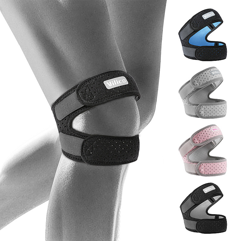 Cinta de rótula para deportes al aire libre, ajuste bidireccional, transpirable y sin pelo