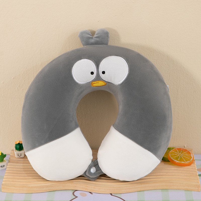 Almohada en forma de U de negocios, almohada para el almuerzo de oficina, viaje de negocios, almohada para el cuello de rebote lento, almohada en forma de U de espuma con memoria de joroba