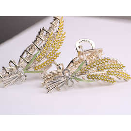 2022网红新款秋季成熟季稻穗发夹女后脑勺大抓夹女气质精美发饰