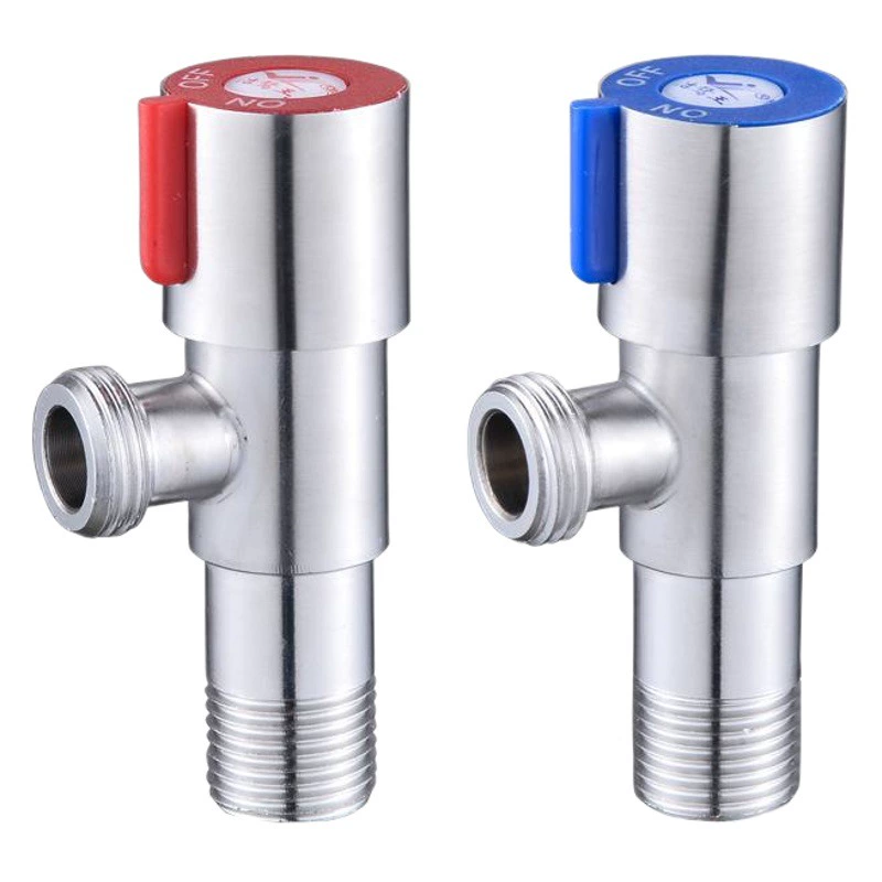 Угловой клапан 304 треугольный клапан из нержавеющей стали оптом Трехходовой водонагреватель для туалета удлиненный большой поток 4-точечный восьмиобразный переключатель клапана
