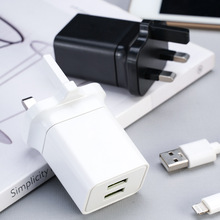廠家定制5V1A/2A歐規充電頭 LED燈照明小風扇雙usb手機充電器批發