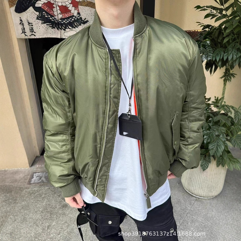 In-Stock Instant Delivery P Brand 90% down Triangle Logo Autumn and Winter New Men's Solid Color Pilot down Jacket Coat