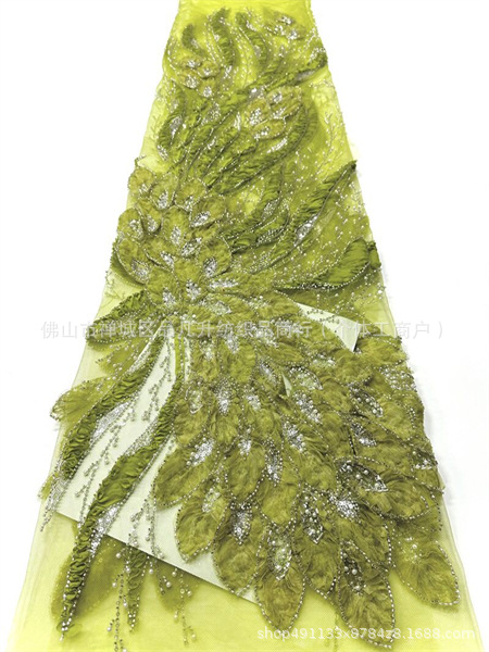 Nueva industria pesada tridimensional tela de encaje moda lindos cosplay flores de hadas vestido tela image 11