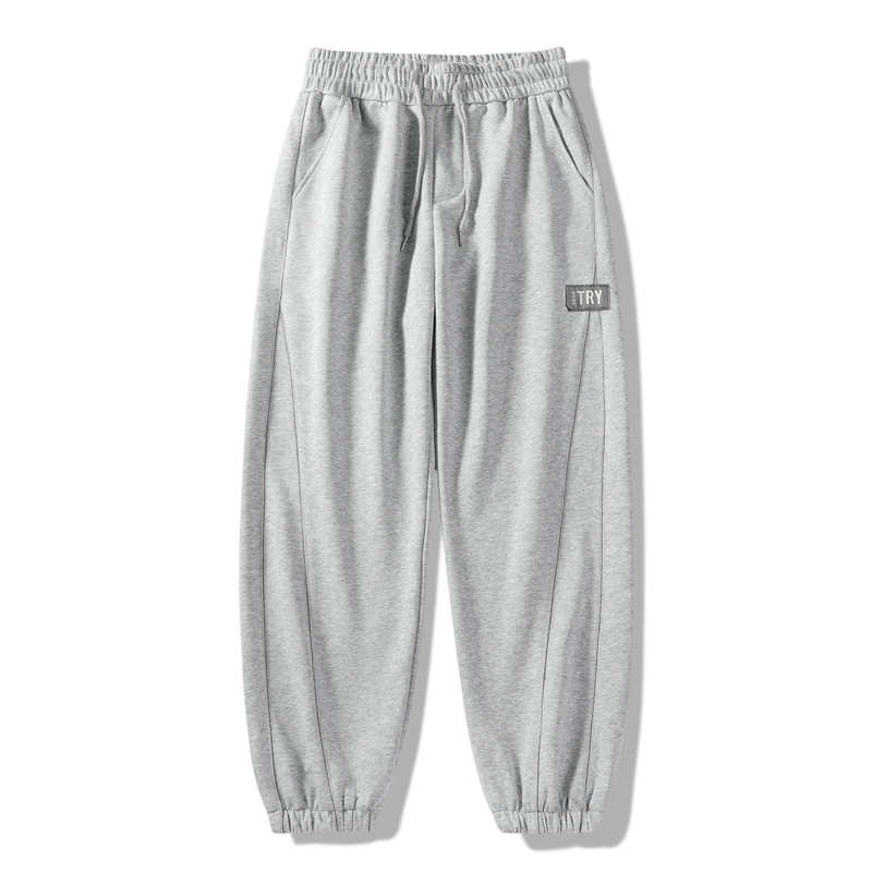 Comfortable sports trousers, drawstring, loose fit, plus size, oversize