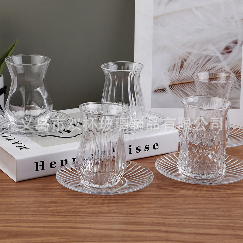 土耳其红茶杯咖啡杯碟热饮茶杯无铅玻璃下午茶杯子耐热玻璃杯