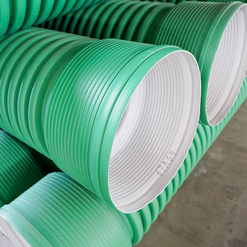 湖北HMPP双壁波纹管无压埋地排水排污结构壁管HSPP-M双壁厂pe
