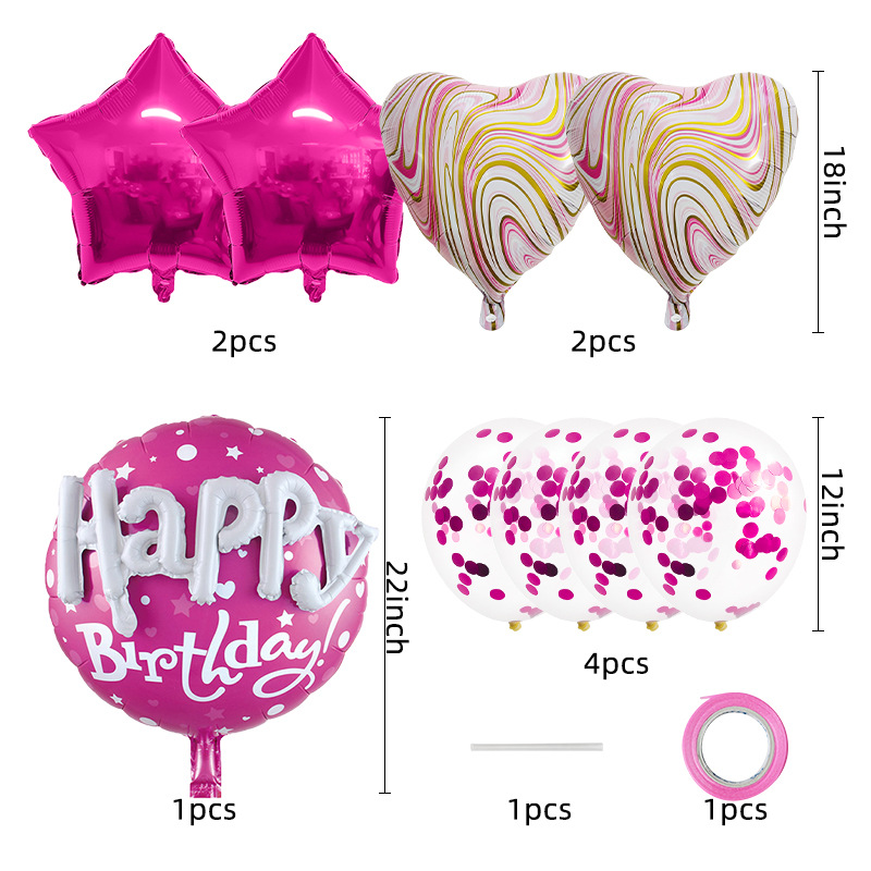 1 Set Quantity Birthday Occasion Birthday Simple Style Classic Style Letter Aluminum Film Birthday Balloons