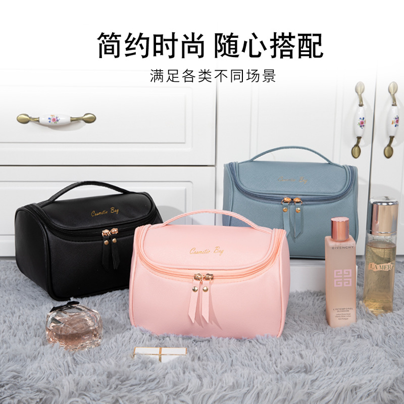 2020 invierno nuevo impermeable a prueba de humedad de gran capacidad portátil grande abierto bolsa de cosméticos de almacenamiento de baño bolsa de organización