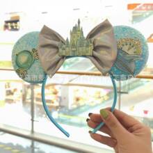 新款儿童冰雪奇缘主题发箍雪花蝴蝶结发箍 Frozen装饰头扣跨境