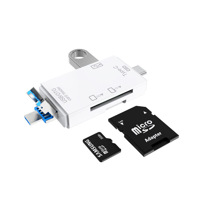 Wholesale Type-C USB OTG Card Reader TF SD Multifunctional Card Reading Computer Mobile OTG Card Reader