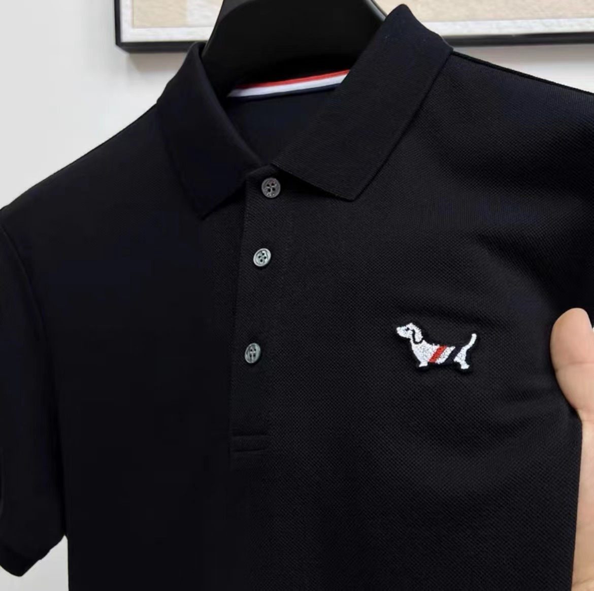 Summer 2023 Polo Shirt Short Fashionable And Handsome Large Half Sleeved High- Men's T-Shirt Youth Solid Color Top_voghion.com