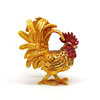Enamel, metal jewelry, accessory, box, for luck, rooster