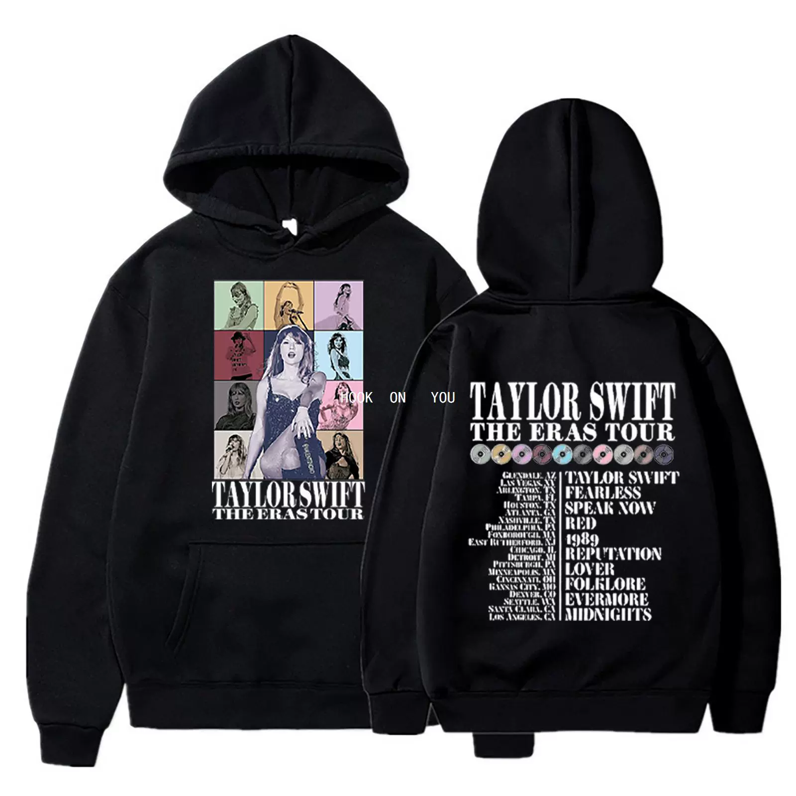 Европейская певица Taylor Swift The Eras Tour с принтом на детском худи повседневной одежды