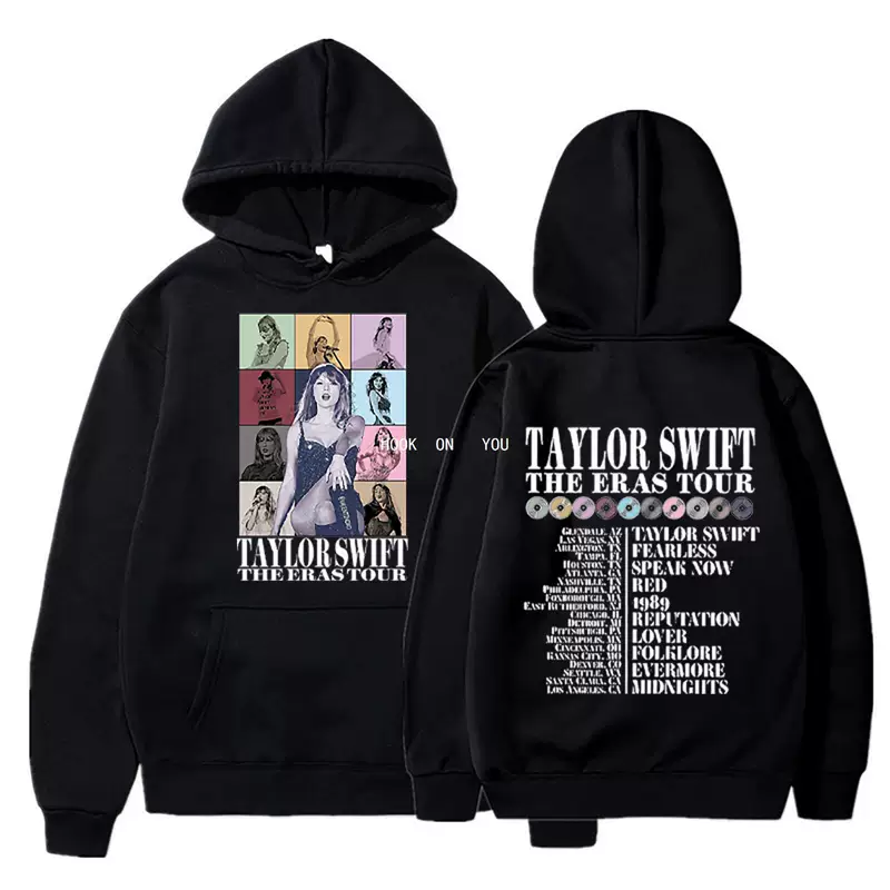 Европейская певица Taylor Swift The Eras Tour с принтом на детском худи повседневной одежды