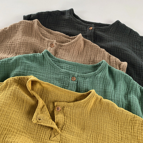 So cute~ Children's one-piece double-layer cotton sand summer thin breathable baby sleeveless Korean style men's and women's one-piece children's clothing