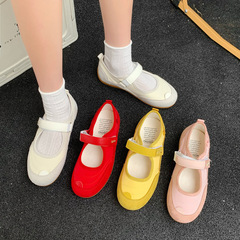 柔らかい靴底で足が疲れにくいフレンチスタイルの女性用浅口靴2025春の新作ファッション多用途で見栄えの良いメリージェーンシューズ